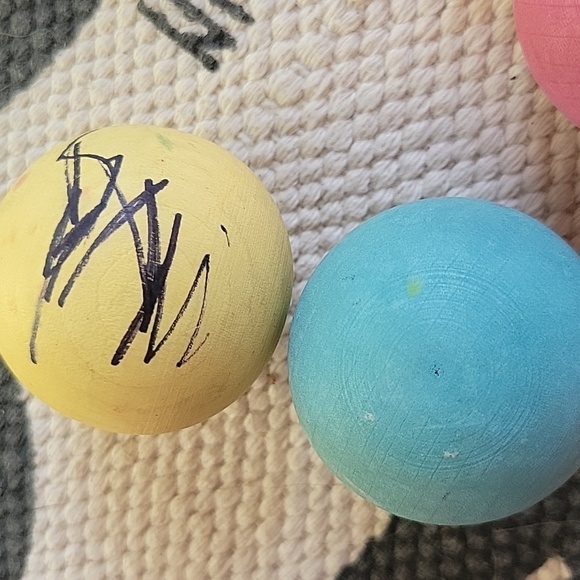 Colorful Wooden Balls Set for Kids By Grimms. Large Size - Picture 3 of 4